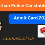 Rajasthan Police Constable PT Admit Card 2024