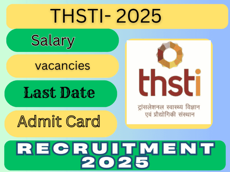 THSTI Recruitment 2025